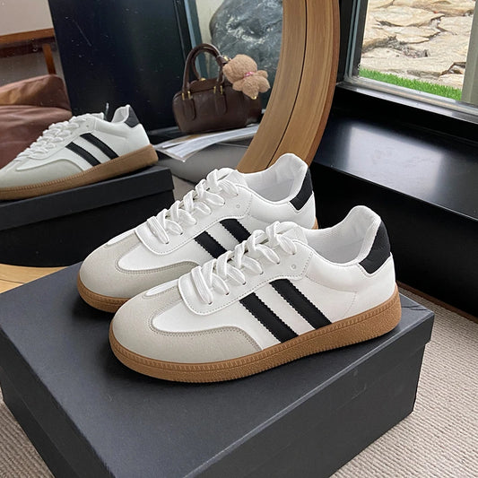 Women Sneakers Fashion Colours Lace-up Vulcanized Shoe Spring Autumn Outdoor Footwear.