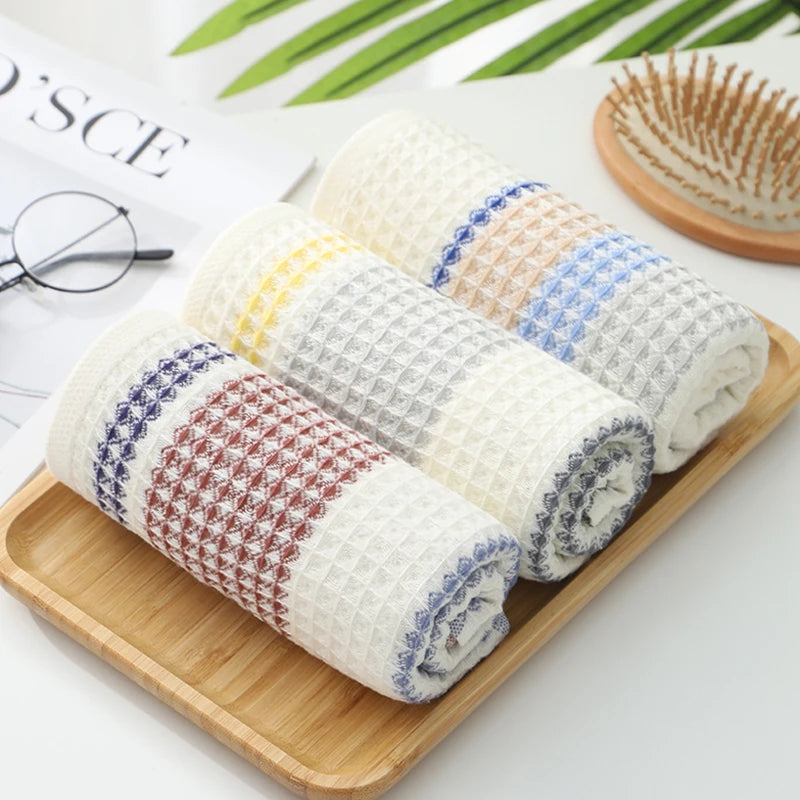 70x140cm/35x75cm Soft cotton waffle towel Thickened adult strong suction cellular towel bath towel fluffy close skin grid gauze