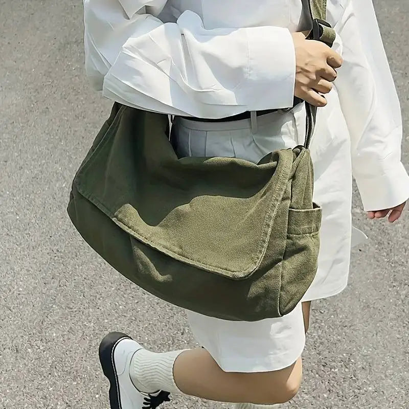Women's Messenger Vintage Handbag Canvas Shoulder Casual Hand /Cross-body Bag