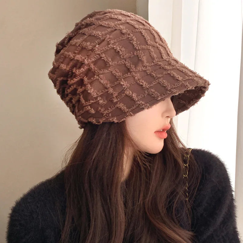 Fisherman Hat Autumn New Cap Women Solid Color Versatile Head Cap