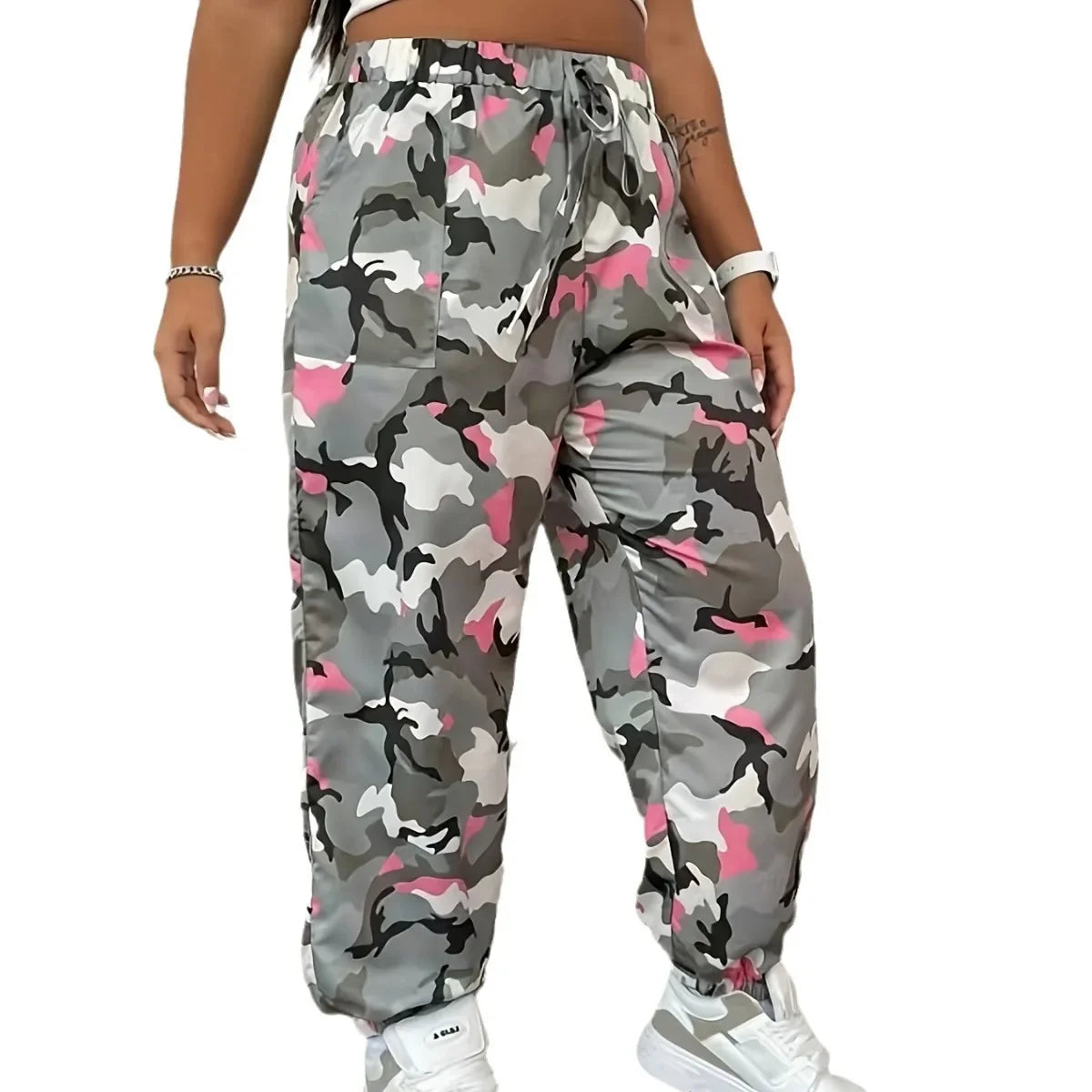 Plus Size Fashionable Camouflage Printed Loose Casual Trendy Style.  L-5X
