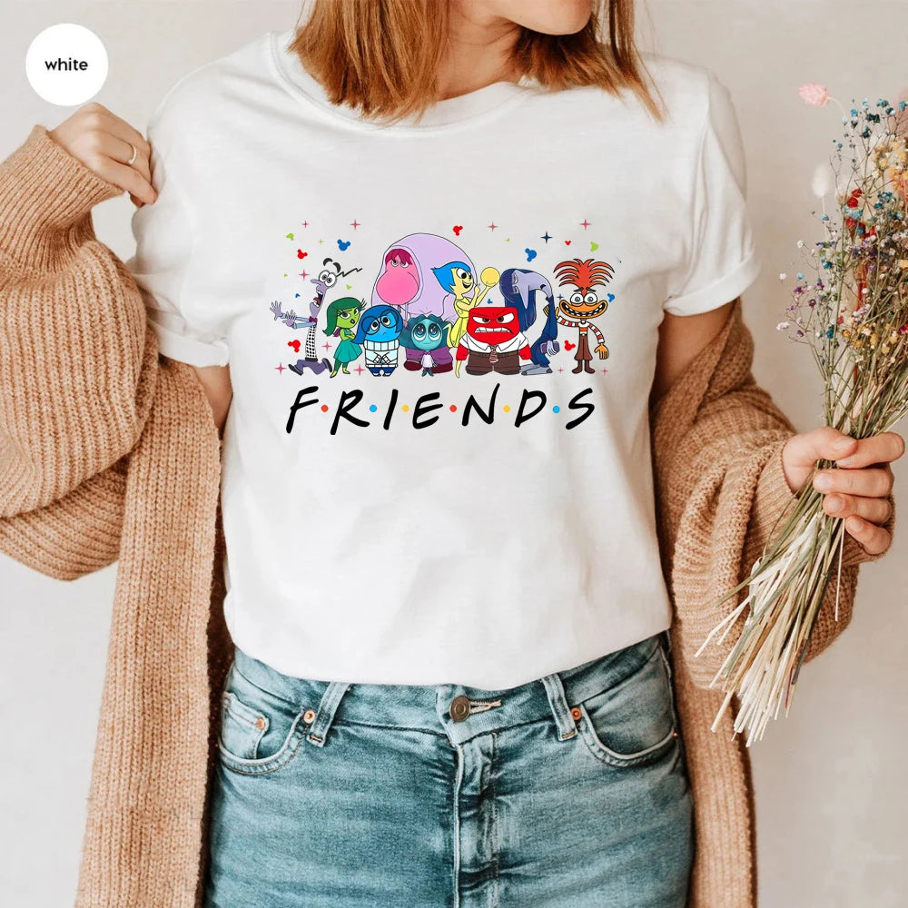 Funny Friends Inspired Anxiety Sadness Anger Graphic Tee Mental Health Shirt Halloween Party Top.  S-3X