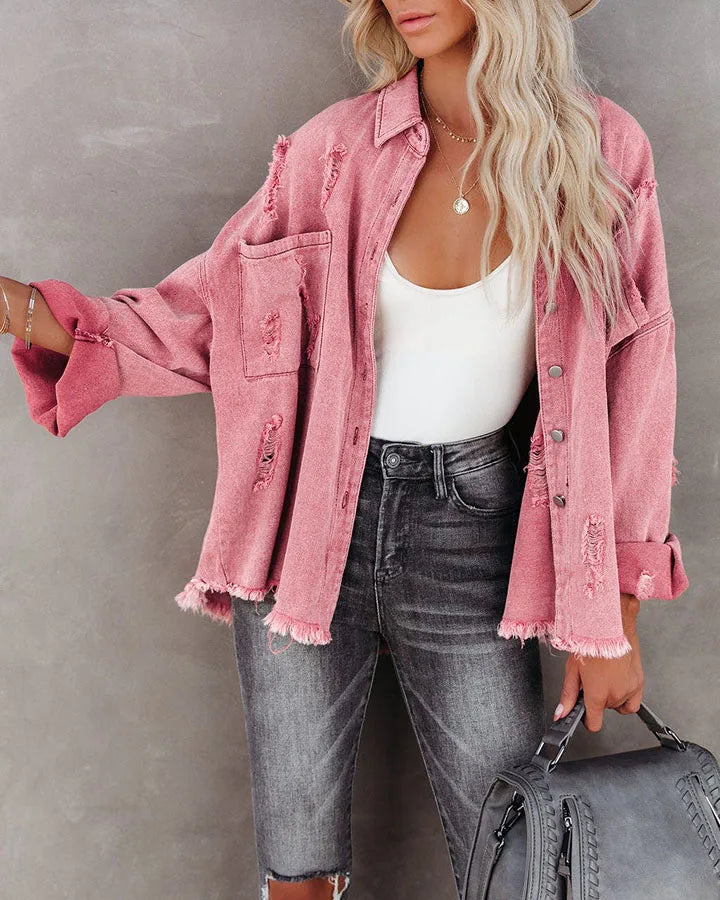 Shirt/Jacket  Women Jean Vintage Y2k Jacket Street wear.  S-XL