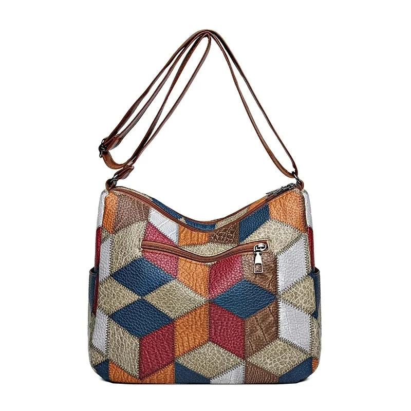 Women's Elegant Vintage Cross-body Trendy Fashion Multi-pockets Shoulder Bag