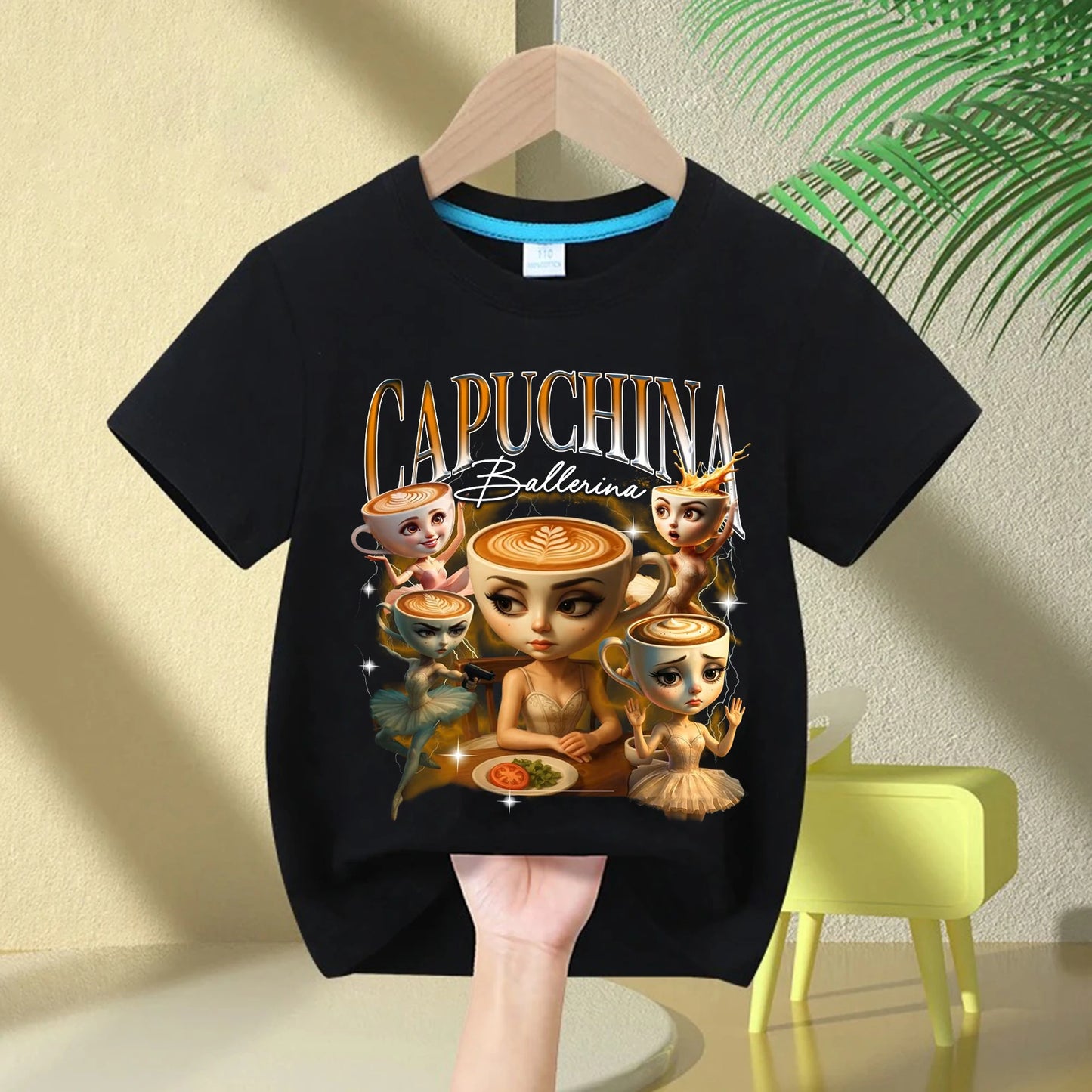 Italian-Brainrot Children's T-shirt Boys /Girls Short Sleeve Breathable 2025 Funny Italian Tee.