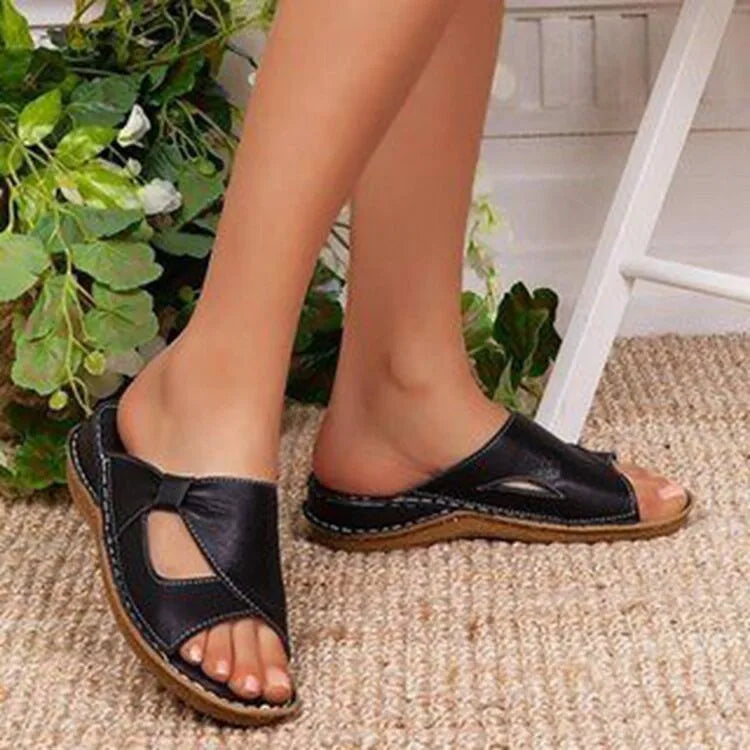 New Retro Summer Flat Casual Outdoor  Wedge  Orthopedic Slides