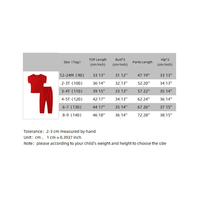 Fashion Kids Little Girls Clothing 2 Pieces Sets Cotton Solid Casual T-shirt+Elastic Waist Pants Young .