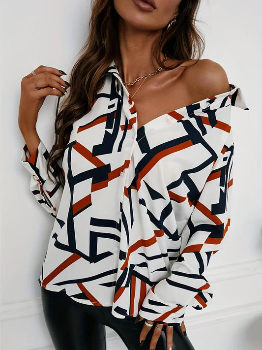 Women's plus size top spring chic and elegant fashionable top