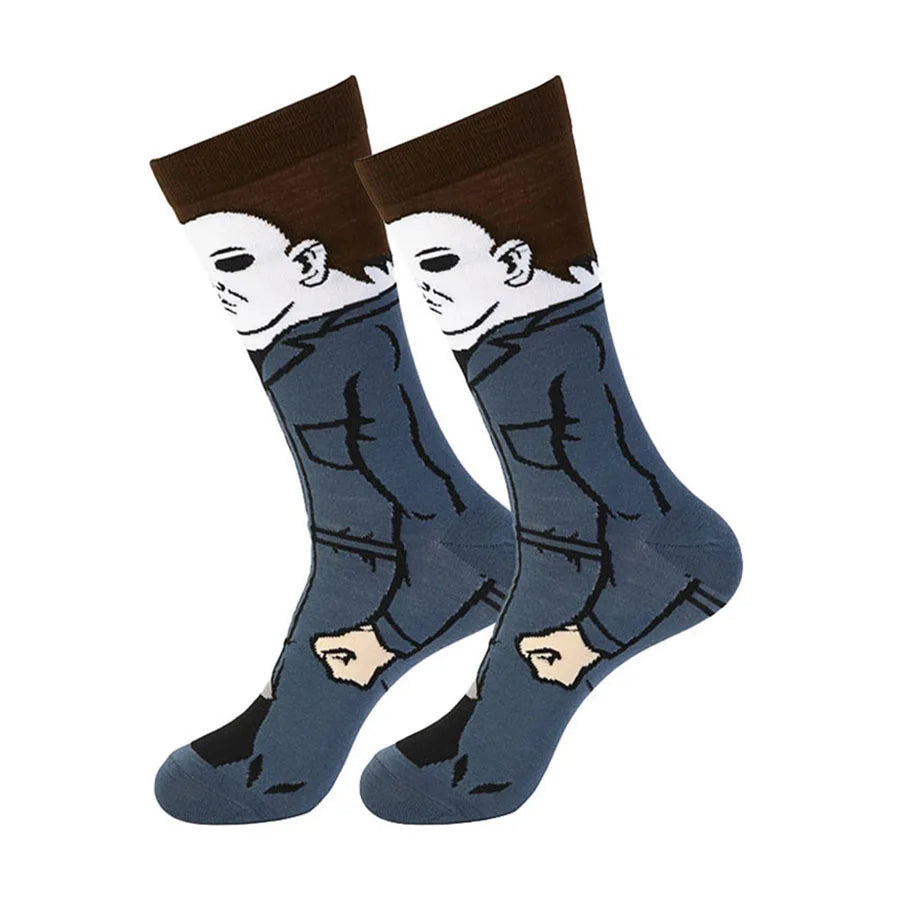 cartoon gamers anime socks men women crew socks Christmas Halloween novelty funny happy crazy street style skate socks