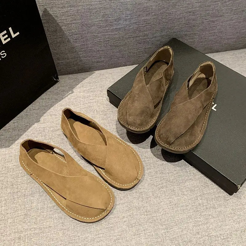 Summer Spring Women Sandals Flat Casual Gladiator Barefoot Loafers Slip-on Comfortable Shoe