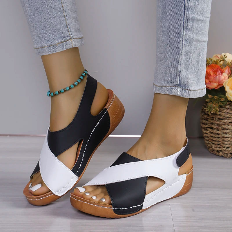 Women Comfortable Sandals Summer 2025 New Mix Colour Luxury Designer Shoe.