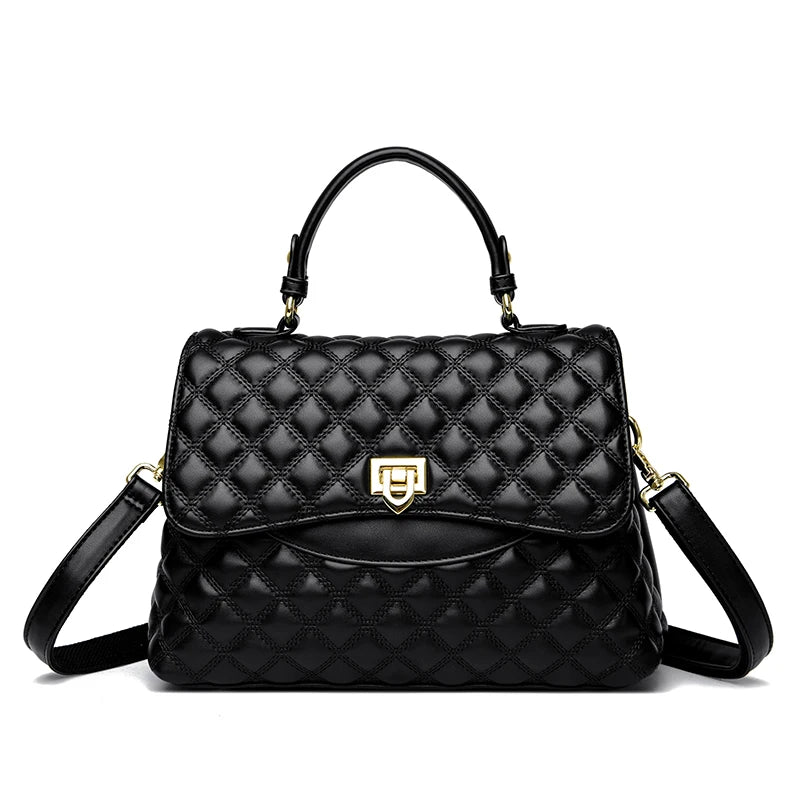 Trendy High Quality Soft Leather Messenger Bag Luxury Designer Multi Layered Handbag