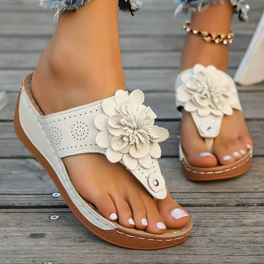 Platform Women 2025 Summer Clip Toe Wedge Sandal Light  Weight Thick Bottom.