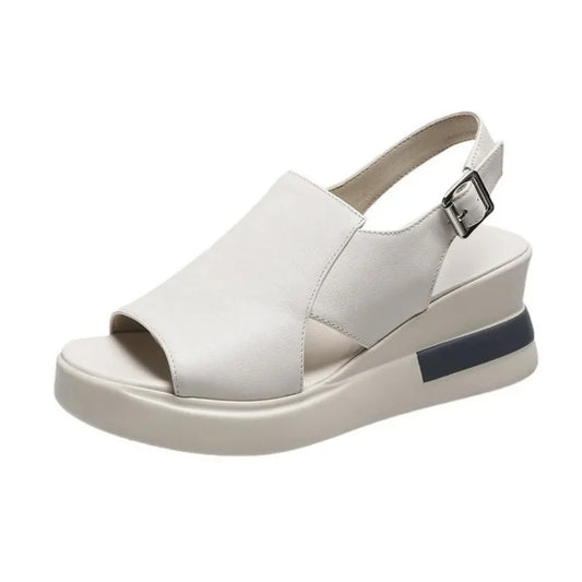 Summer Wedge Platform Very Comfortable Sandals Fashion Soft Solid Colour.