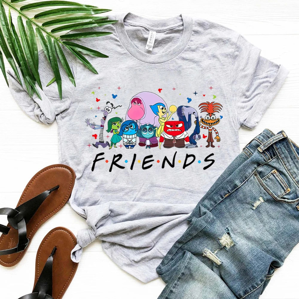 Funny Friends Inspired Anxiety Sadness Anger Graphic Tee Mental Health Shirt Halloween Party Top.  S-3X