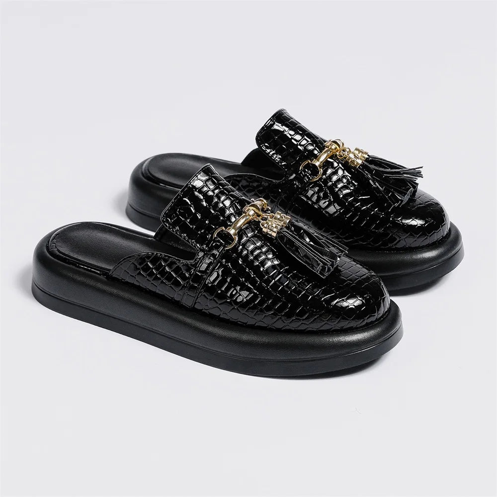 2025 Summer Mules New Fashion Ladies Closed Toe Slip On Comfy Shoe.