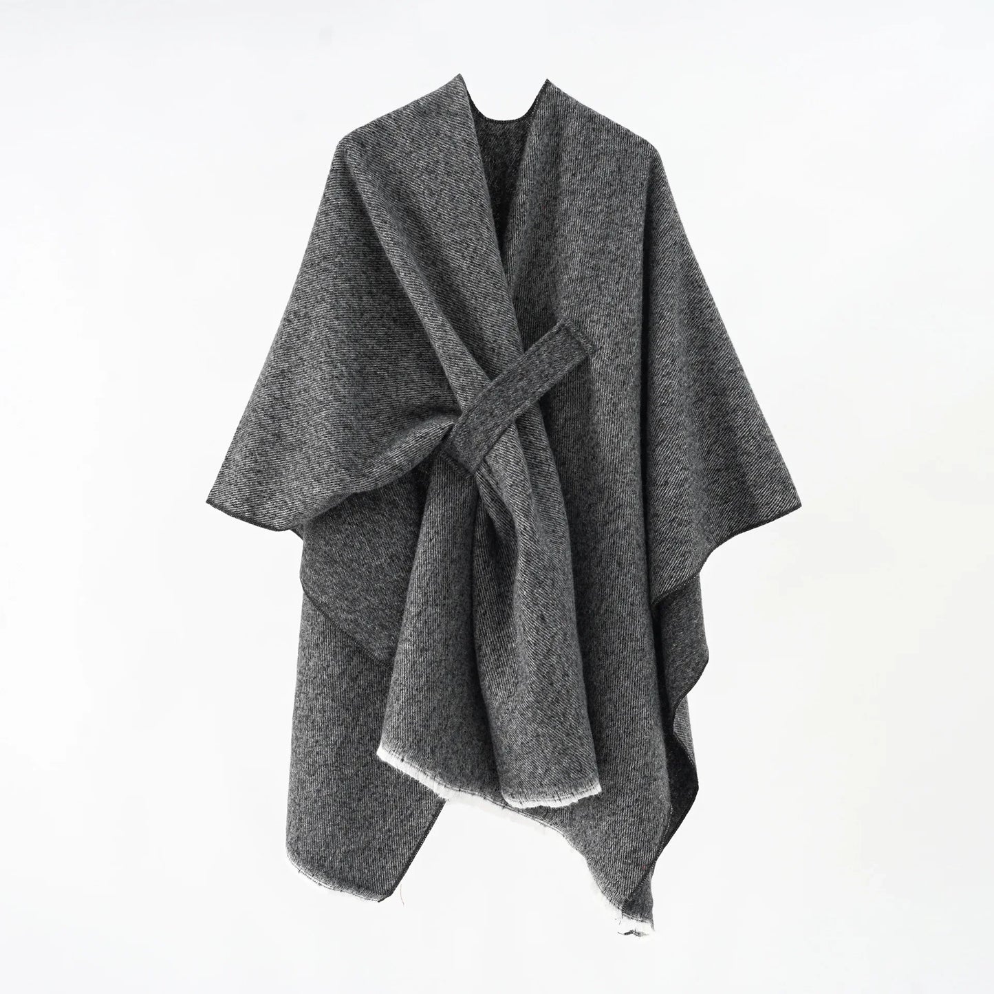 Autumn/Winter Solid Color Sensibility Design Side Slit Pashmina Shawl European Style