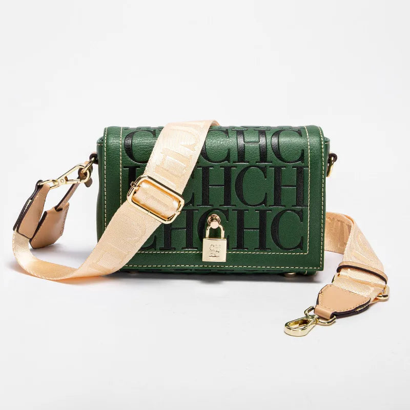 CH Luxury Fashion Design New Solid Colour Printed Bag Metal Accessories Buckle.