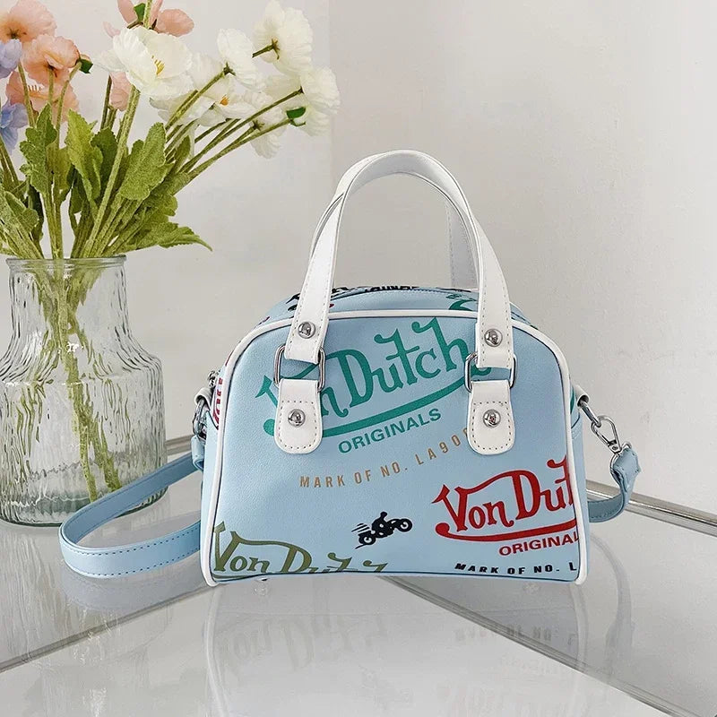 Ladies Cross-body/Shoulder Graffiti PU Leather Bag