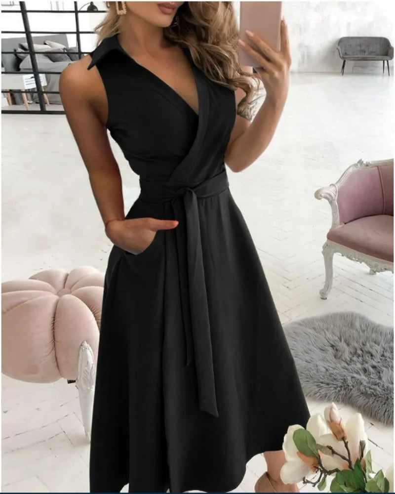 Summer Retro Long Casual Cross V-neck Short-sleeved Bohemian Dress. S-xxL