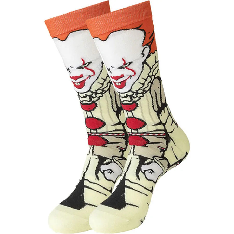 cartoon gamers anime socks men women crew socks Christmas Halloween novelty funny happy crazy street style skate socks