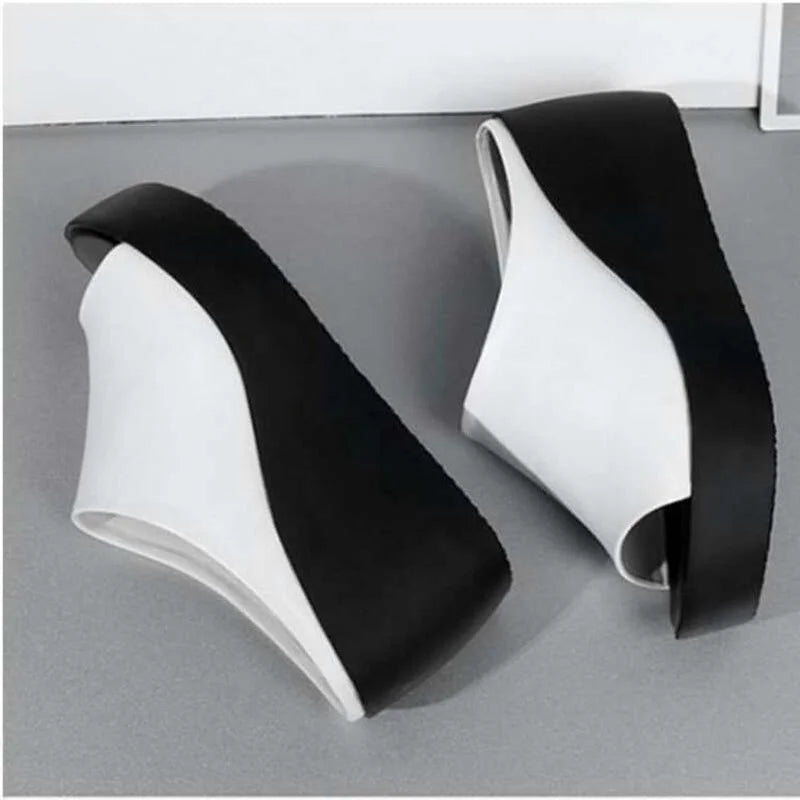 Woman Summer Wedges Peep Toe Casual Slides