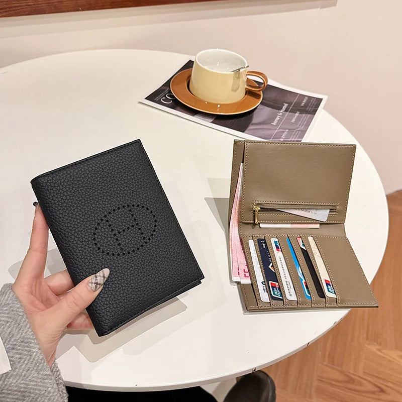 2025 Luxury-Style, Small-Sized Passport Holder, Women's Travel Card Bag, Integrated Wallet, Portable Document Storage Bag