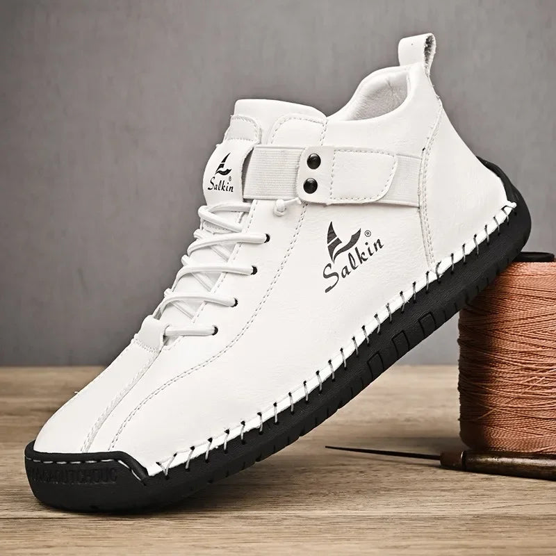 2025 Luxury Brand Handmade Leather Men's 2025 New Retro Fashion Shoe