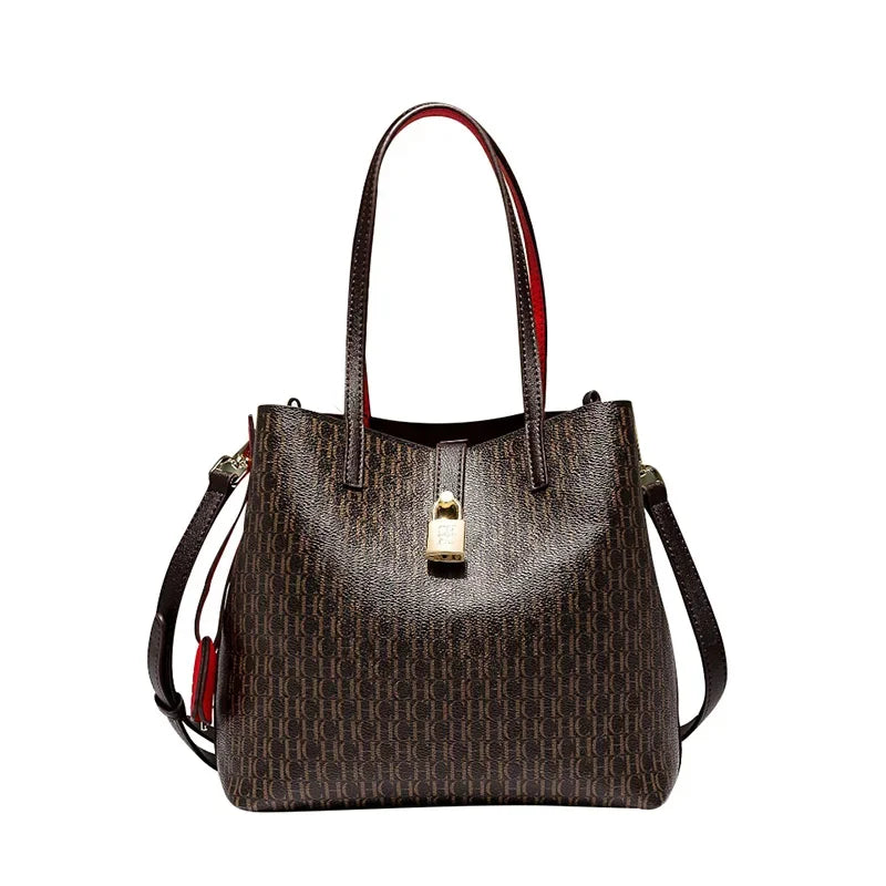 Premium Versatile Leather Cross-body Bag Large Capacity Daily Commuter Tote Bag