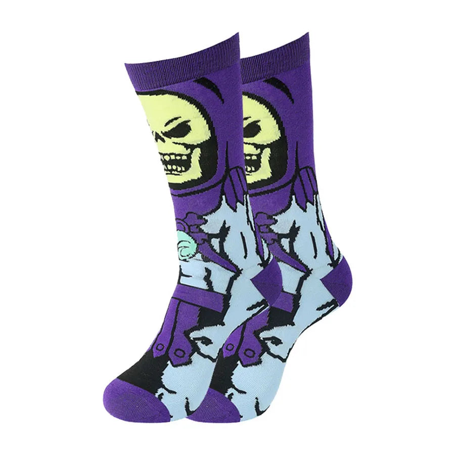 cartoon gamers anime socks men women crew socks Christmas Halloween novelty funny happy crazy street style skate socks
