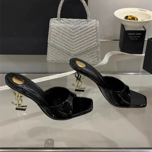 Women's Summer New Luxury Brand Designer Sexy Pointed Toe 6cm High Heels 2025 Elegant Slip on Party Ladies Sandals Zapatos