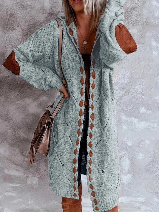 Plus Size Fall and Winter New Women's Hooded Casual Knitted Elegant Loose Sweater