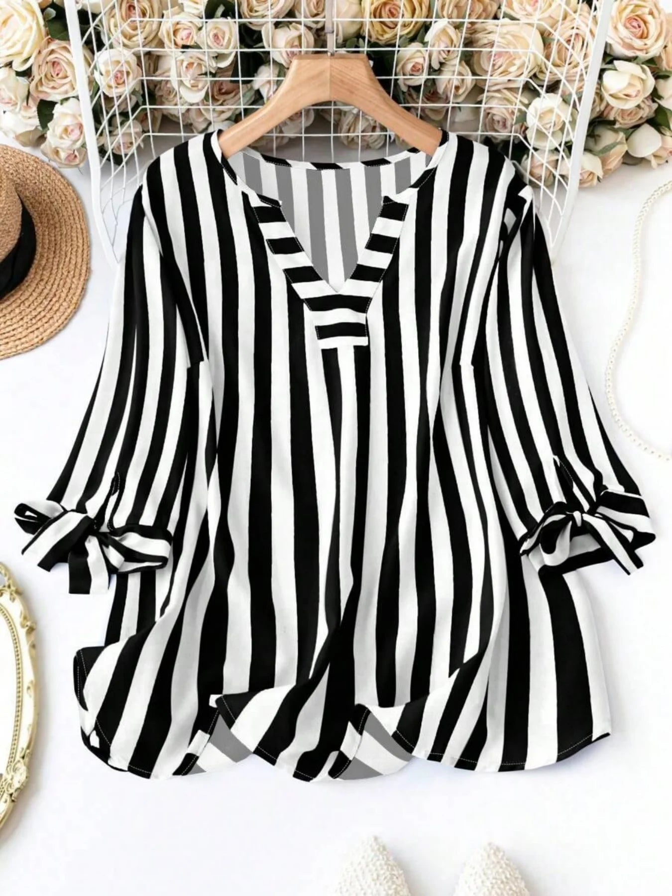 Plus Size Light Breathable European Style Blouse .