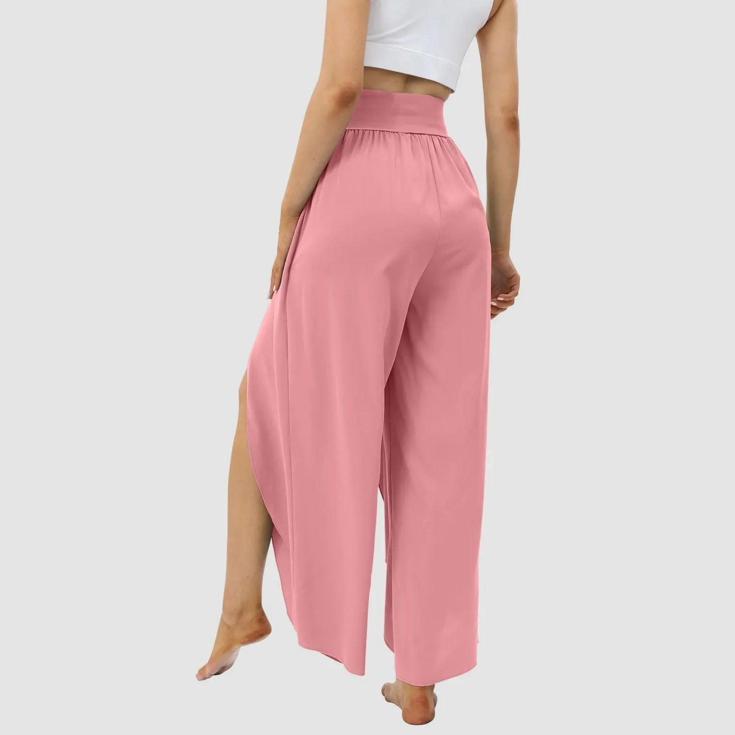 Women Wide Leg High Waist Hippie Casual Wear Boho Palazzo Pants.  S-3X