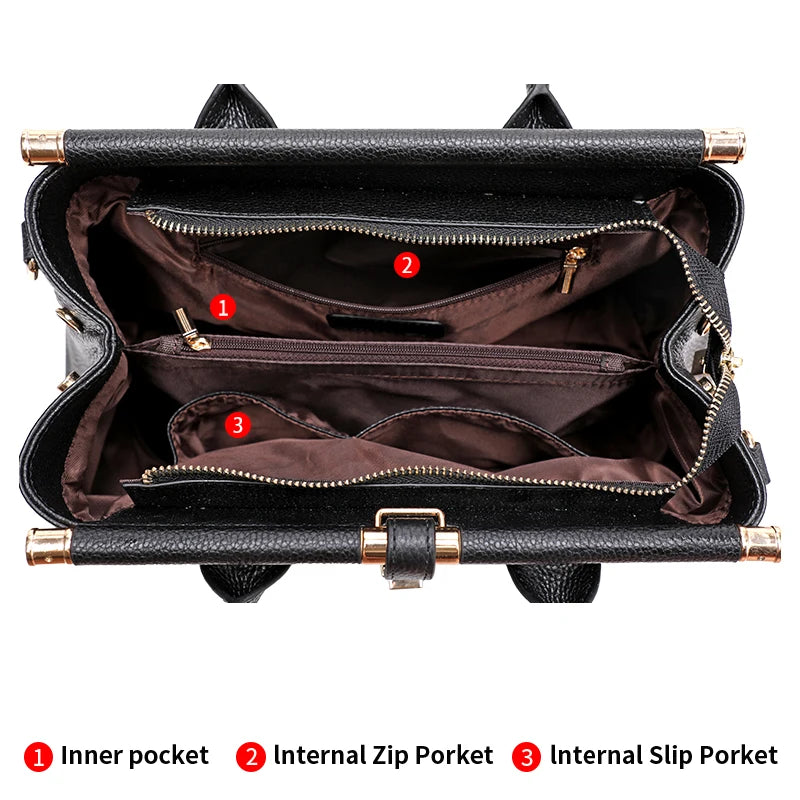 Genuine  leather women's handbag, large capacity crocodile patterned cowhide bag,
