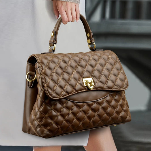 Trendy High Quality Soft Leather Messenger Bag Luxury Designer Multi Layered Handbag