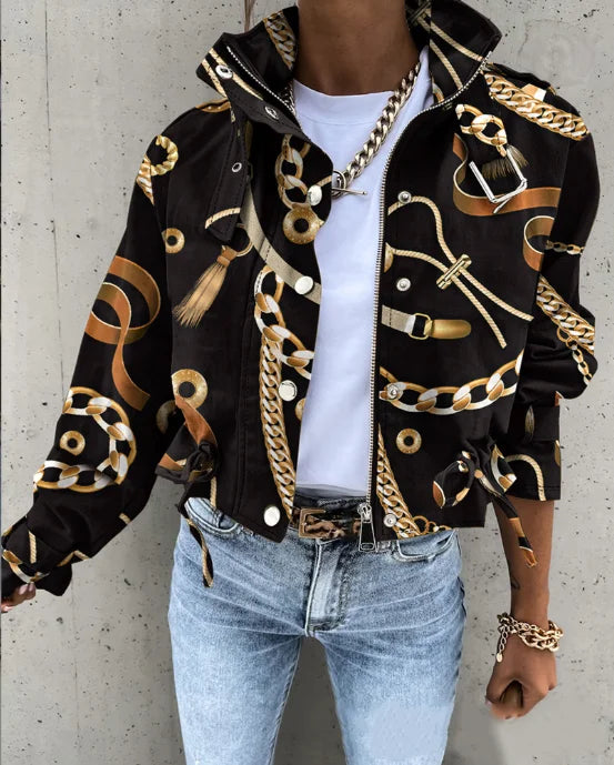 Woman Jacket Elegant Slim Pocket Button Design Long Sleeve.  S-2x