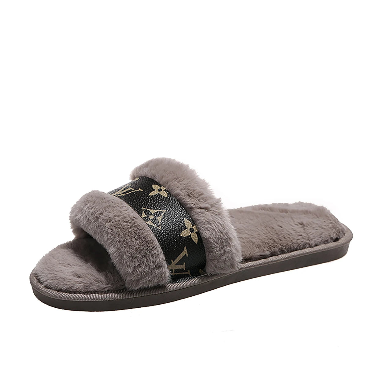 2025 Women's Sandals Flat Heel fur Ladies Summer Flip Flops