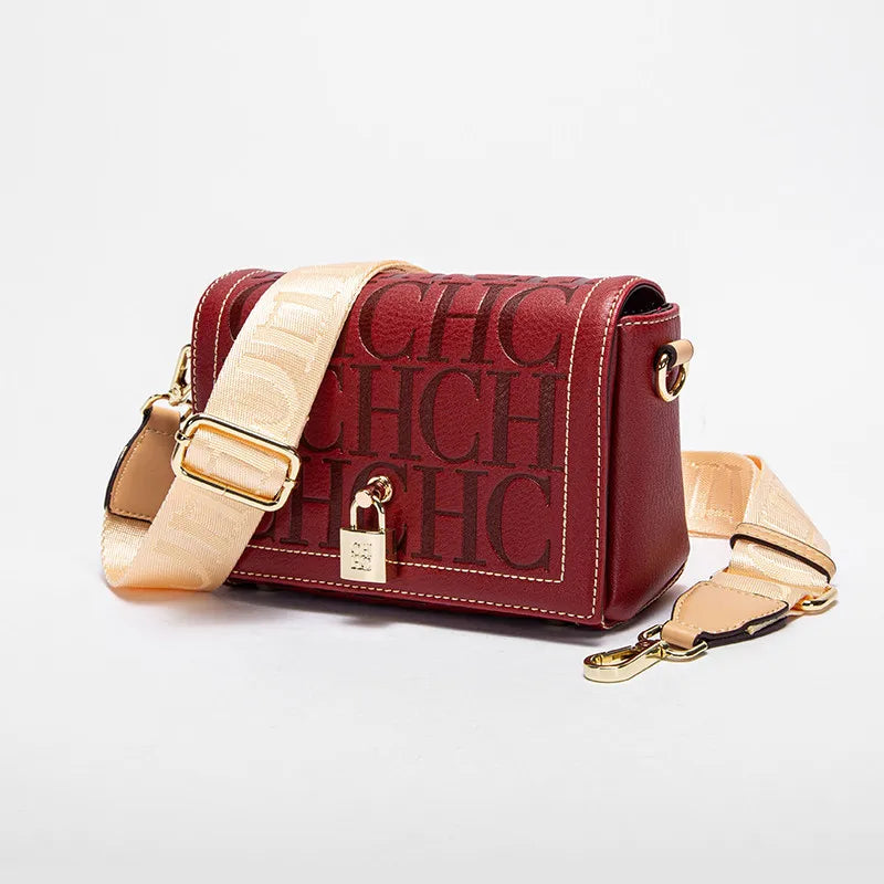 CH Luxury Fashion Design New Solid Colour Printed Bag Metal Accessories Buckle.
