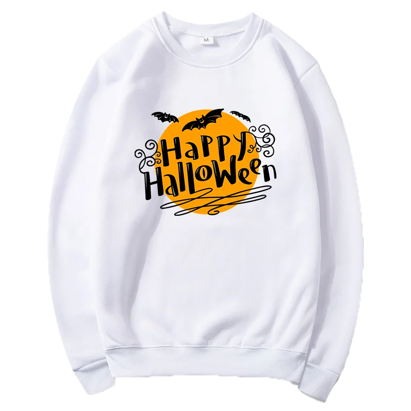Fashion Halloween Pattern Print Crew Cute Long Sleeve Sweatshirt.  S-5X