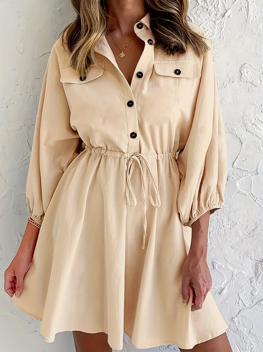 Women's Casual Bohemian Maxi Summer A-Line Dress with Pockets .