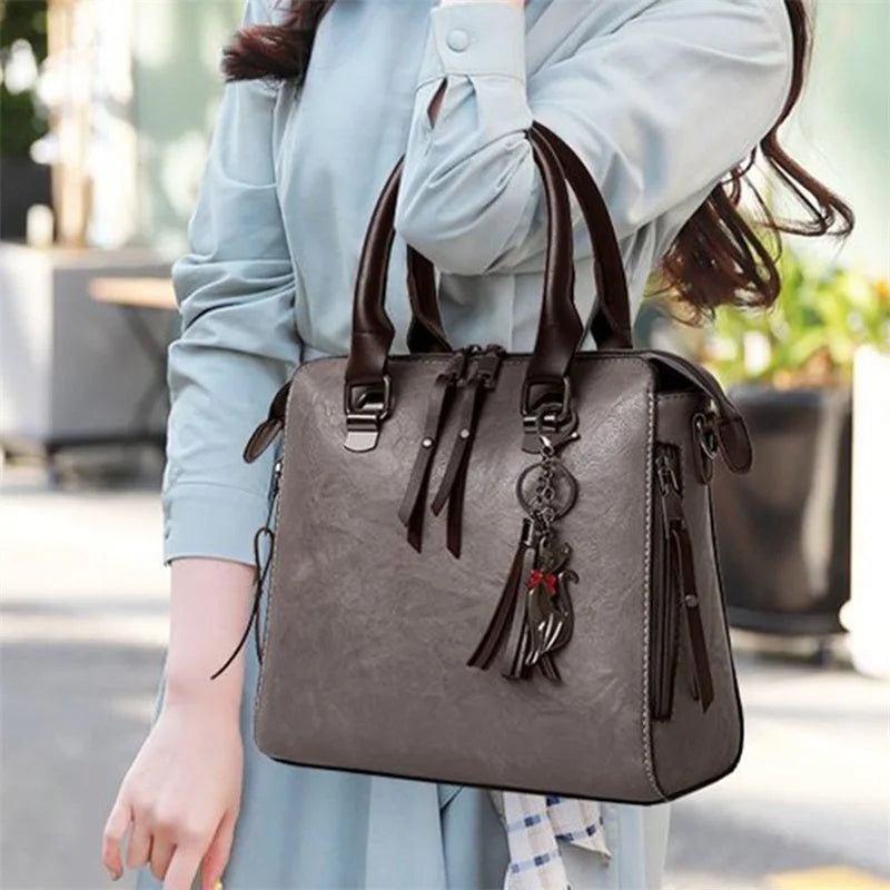 Women 4 Piece Fashion Handbags Large Capacity Tote Bag Cross-body Purse Wallet Set Perfect For Travel