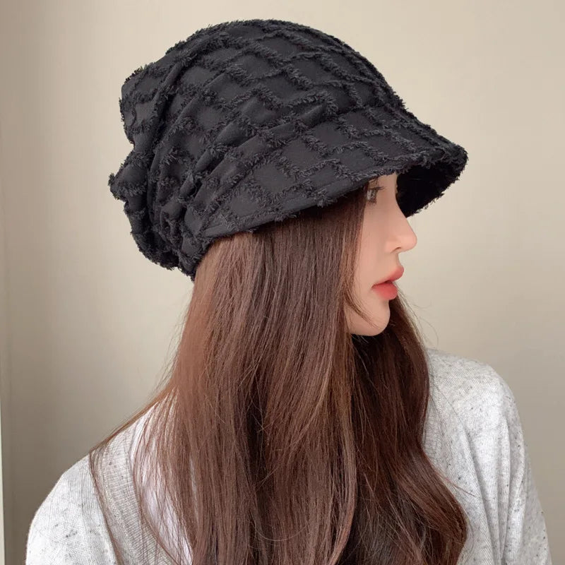 Fisherman Hat Autumn New Cap Women Solid Color Versatile Head Cap