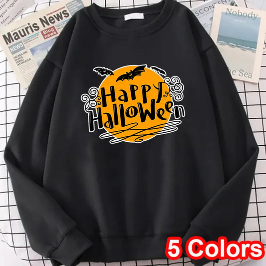 Fashion Halloween Pattern Print Crew Cute Long Sleeve Sweatshirt.  S-5X