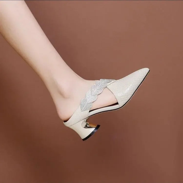 Shoes for Women Quality Women's Slip-On Outdoor Closed Toe Short Heel