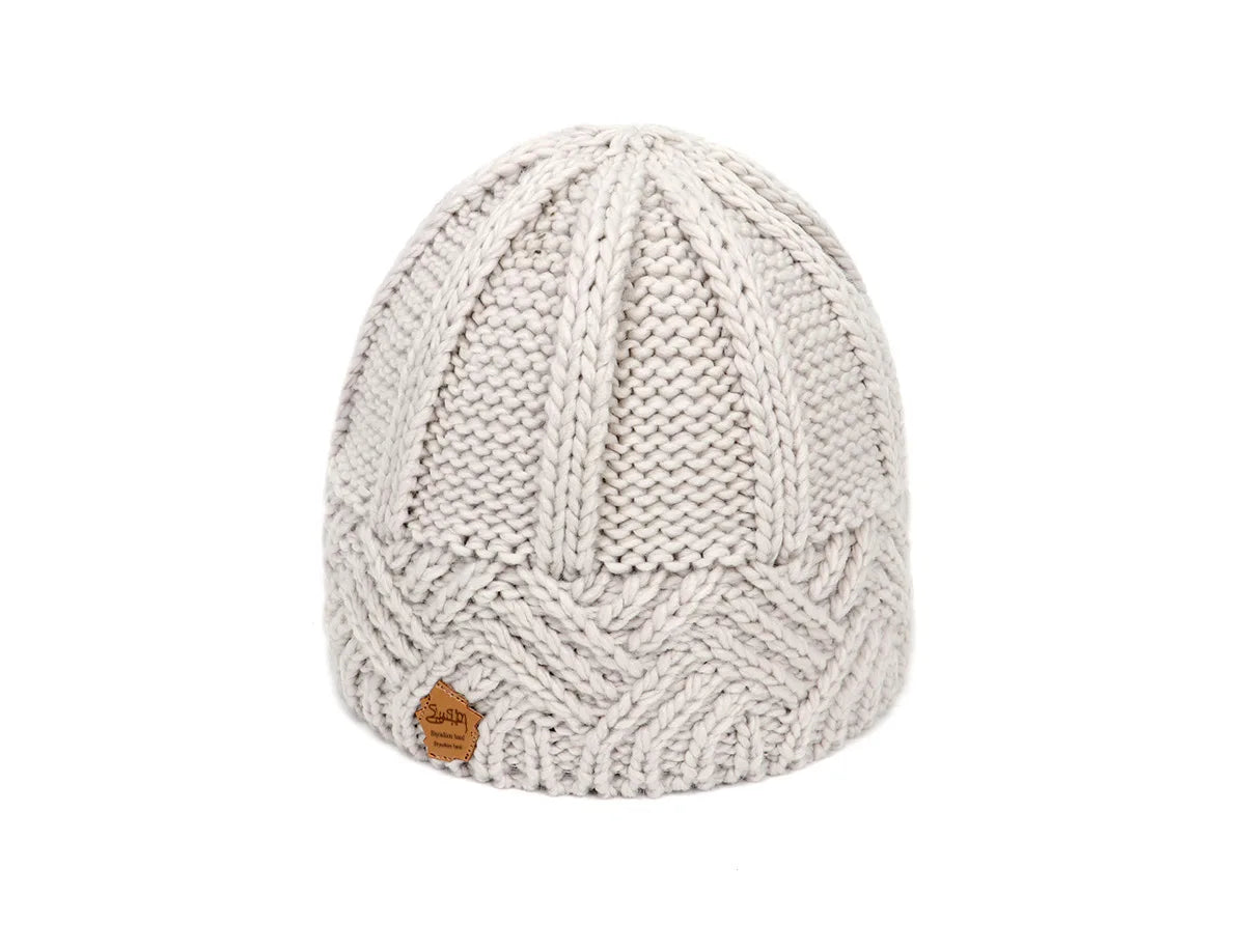 Autumn and Winter Knitted Hat with Retro Style Diamond Grid Knitted Yarn, Men's and Women's Fashion Hats