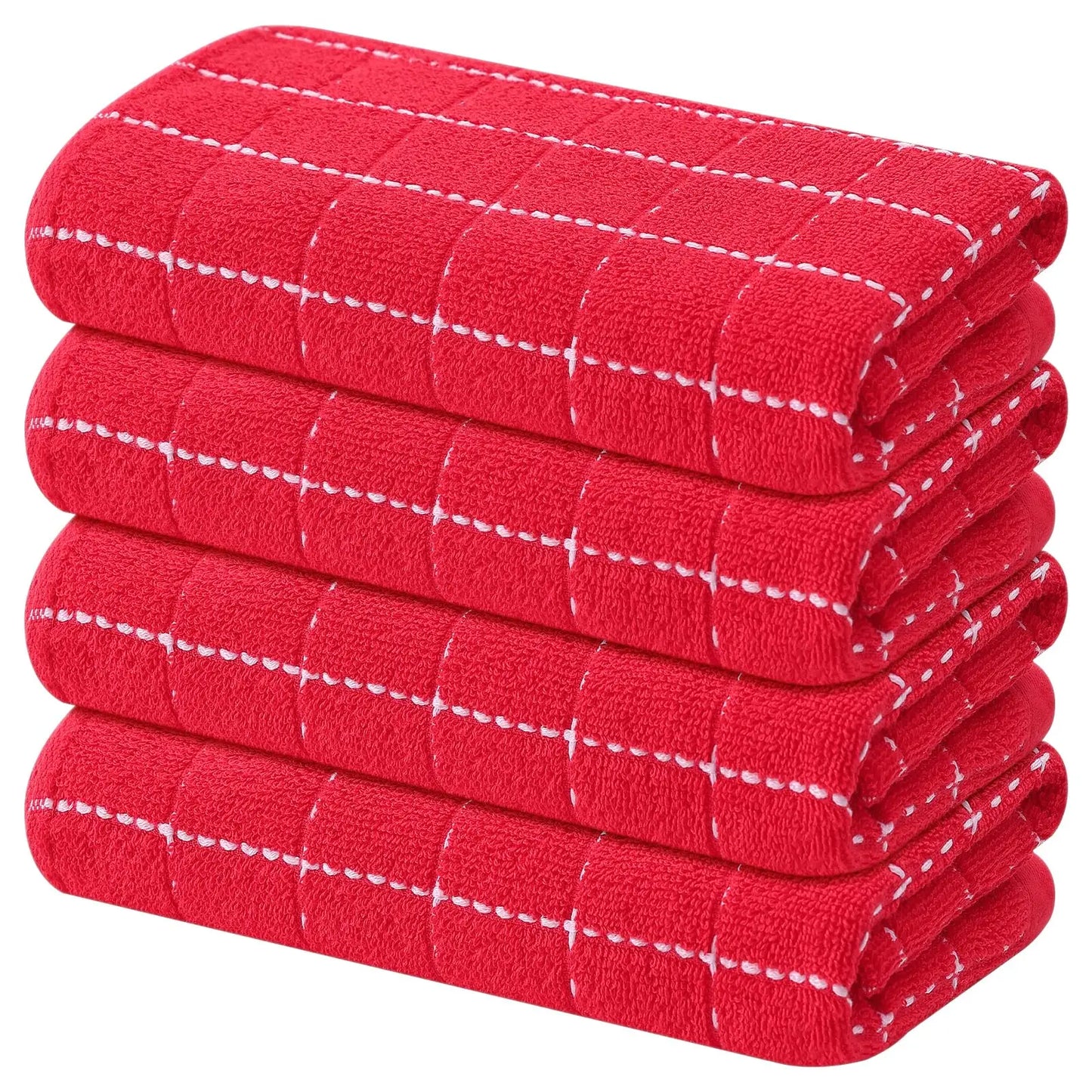 Homaxy 4Pcs New Cotton Dish Towels 100% Ultra Soft And Absorbent Kitchen Towels Soft Household Cleaning Tools Kitchen Wash Cloth