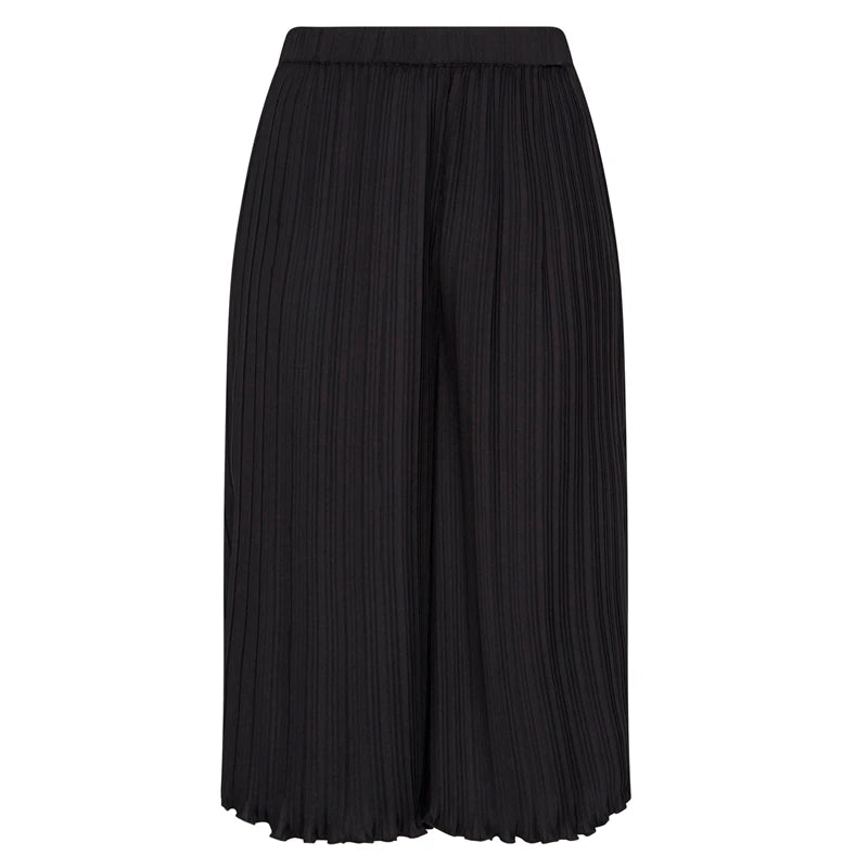 Plus Size Summer Elegant Pleated Capri Pants Women High Waist Loose Casual Wide Leg Cropped Pants Trousers For Any Occasion