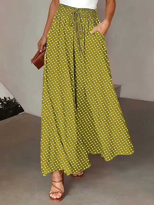 Spring And Summer Wide-leg Women's Trousers,Fashionable Elegant Women's Pant. S-3X