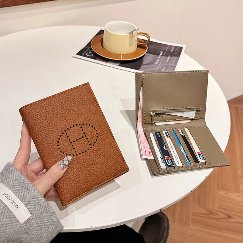 2025 Luxury-Style, Small-Sized Passport Holder, Women's Travel Card Bag, Integrated Wallet, Portable Document Storage Bag